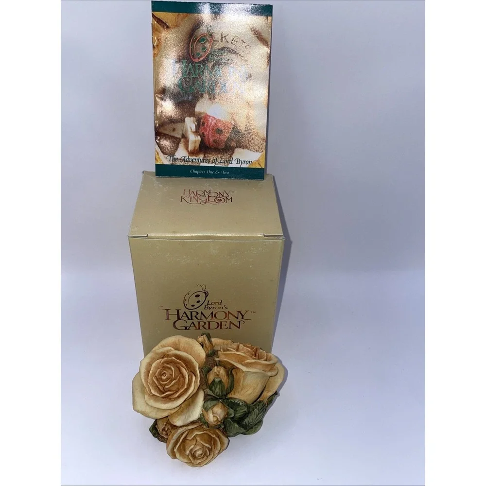 Harmony Kingdom~ Limited Edition~ DOUBLE YELLOW  ROSE Numbered & Signed - Picture 3 of 10